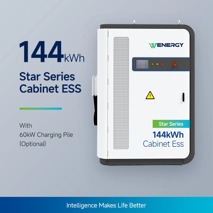 IBMS Enabled Solar Diesel Hybrid Power System 144.96kWh Commercial ESS Cabinet IP54